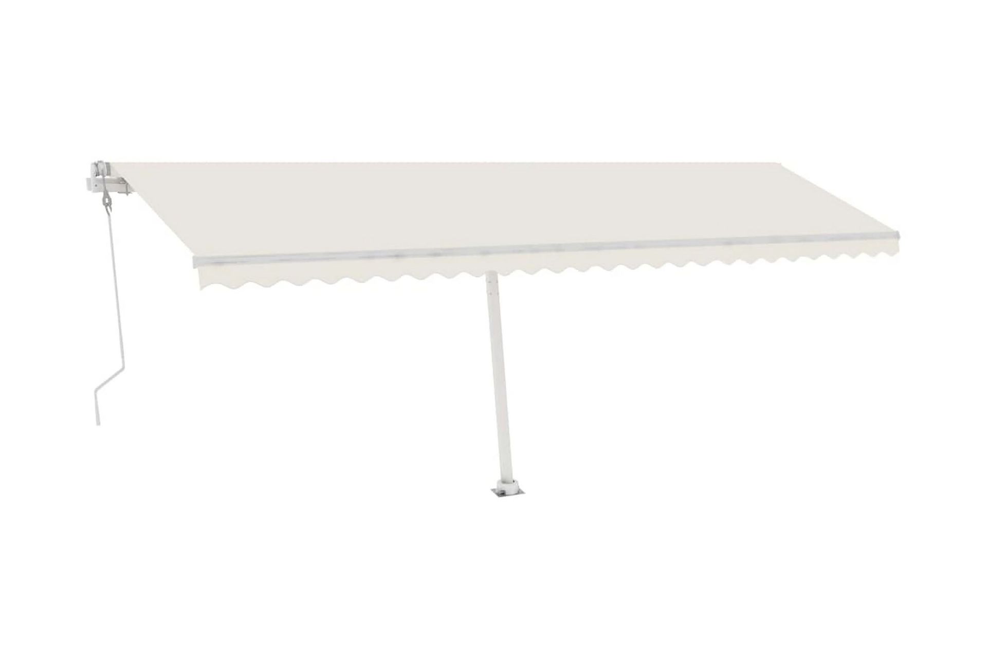Frittstående automatisk markise 600x300 cm kremhvit - Krem - Hagemøbler - Solbeskyttelse - Markiser - Balkongmarkise