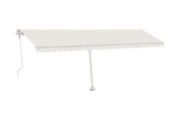 Frittstående automatisk markise 600x300 cm kremhvit - Krem - Hagemøbler - Solbeskyttelse - Markiser - Balkongmarkise