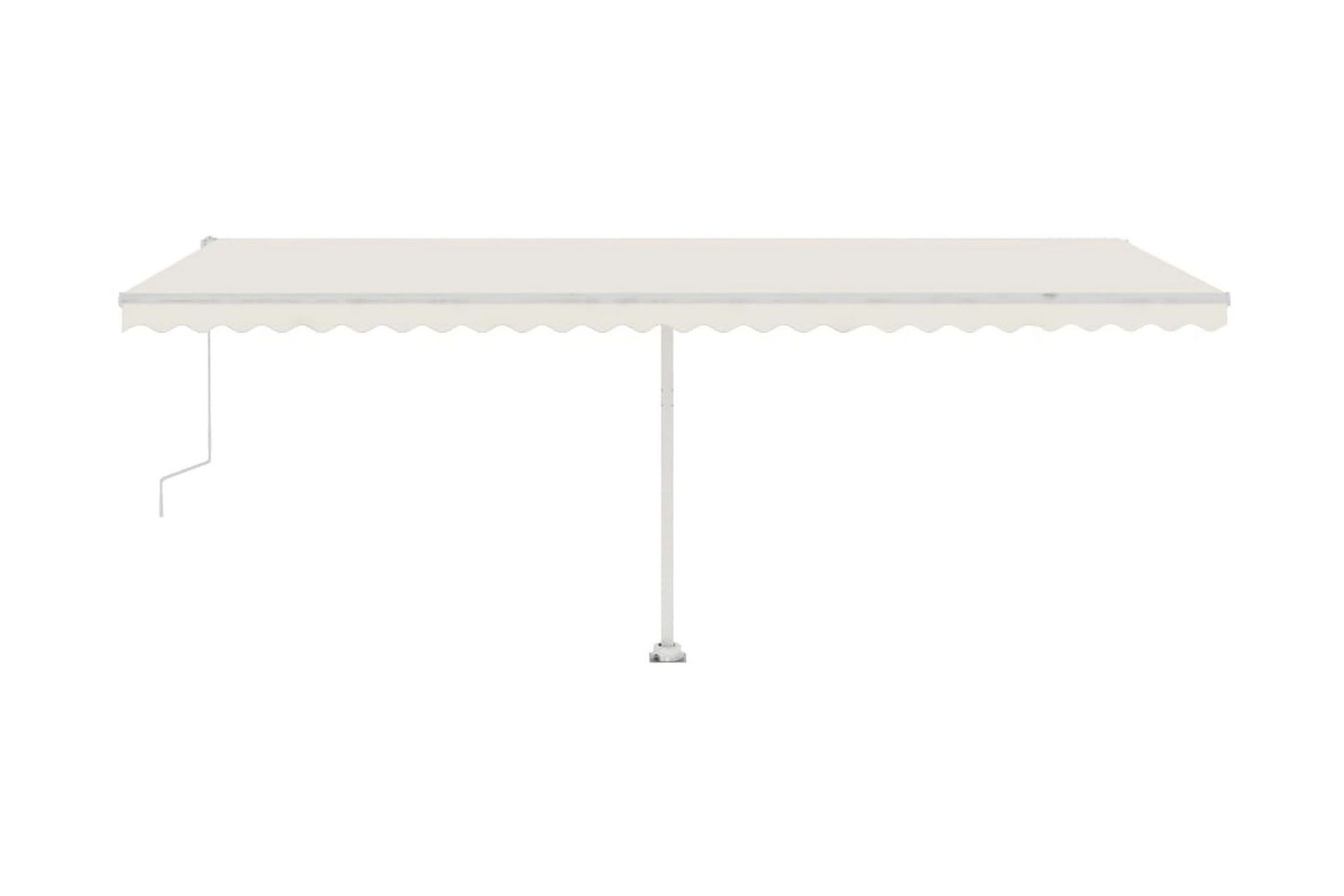Frittstående automatisk markise 600x300 cm kremhvit - Krem - Hagemøbler - Solbeskyttelse - Markiser - Balkongmarkise