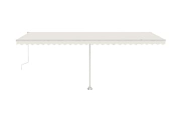 Frittstående automatisk markise 600x300 cm kremhvit - Krem - Hagemøbler - Solbeskyttelse - Markiser - Balkongmarkise