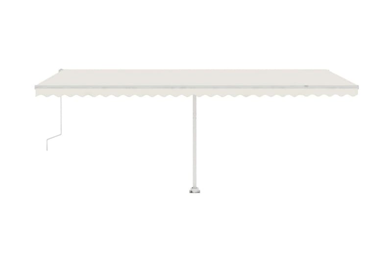 Frittstående automatisk markise 600x300 cm kremhvit - Krem - Hagemøbler - Solbeskyttelse - Markiser - Balkongmarkise