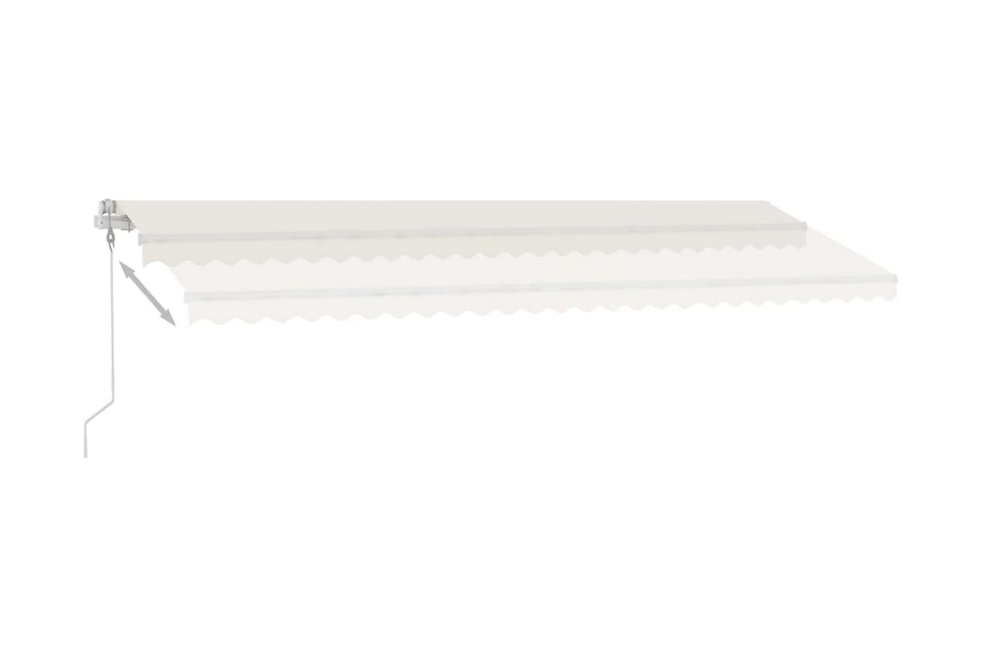 Frittstående automatisk markise 600x300 cm kremhvit - Krem - Hagemøbler - Solbeskyttelse - Markiser - Balkongmarkise