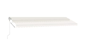 Frittstående automatisk markise 600x300 cm kremhvit - Krem - Hagemøbler - Solbeskyttelse - Markiser - Balkongmarkise