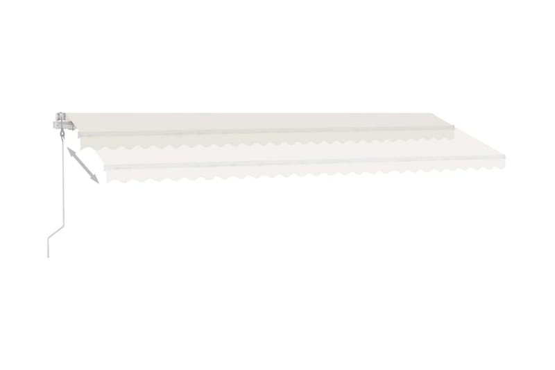 Frittstående automatisk markise 600x300 cm kremhvit - Krem - Hagemøbler - Solbeskyttelse - Markiser - Balkongmarkise