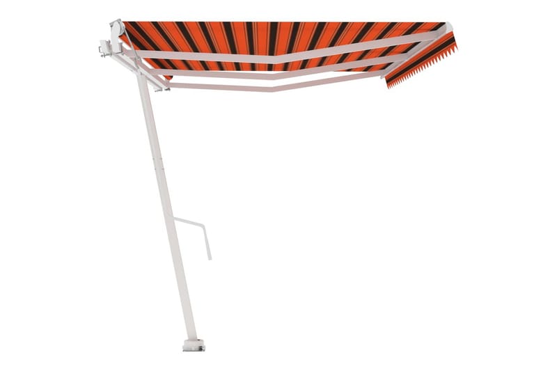 Frittstående automatisk markise 600x300 cm oransje og brun - Oransj - Hagemøbler - Solbeskyttelse - Markiser - Balkongmarkise