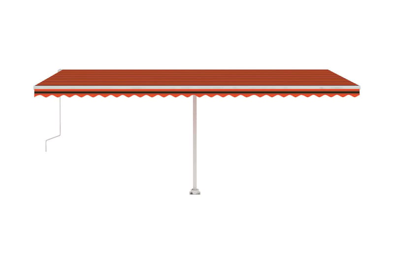 Frittstående automatisk markise 600x300 cm oransje og brun - Oransj - Hagemøbler - Solbeskyttelse - Markiser - Balkongmarkise