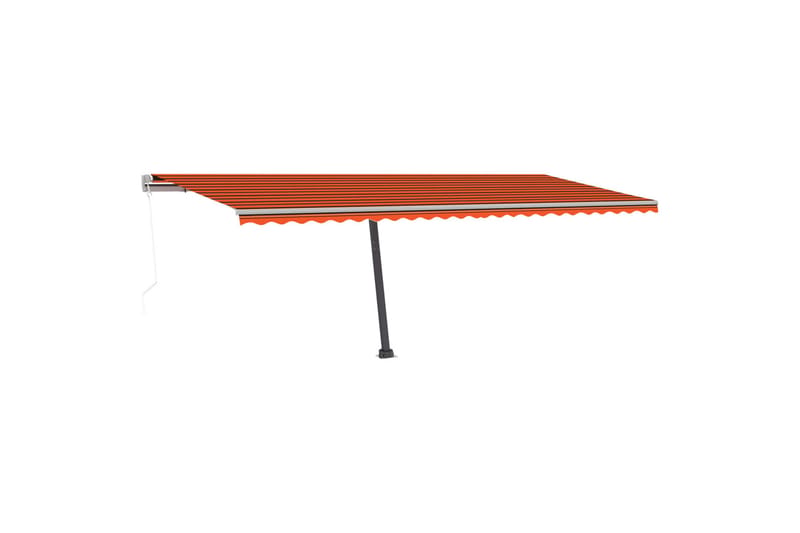 Frittstående automatisk markise 600x300 cm oransje/brun - Oransj - Hagemøbler - Solbeskyttelse - Markiser - Balkongmarkise