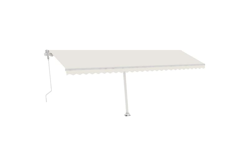 Frittstående automatisk markise 600x350 cm kremhvit - Krem - Hagemøbler - Solbeskyttelse - Markiser - Balkongmarkise