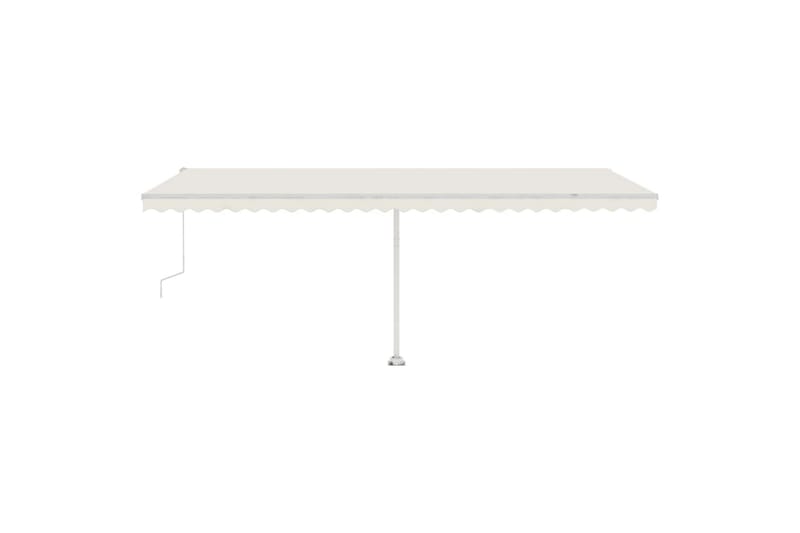 Frittstående automatisk markise 600x350 cm kremhvit - Krem - Hagemøbler - Solbeskyttelse - Markiser - Balkongmarkise