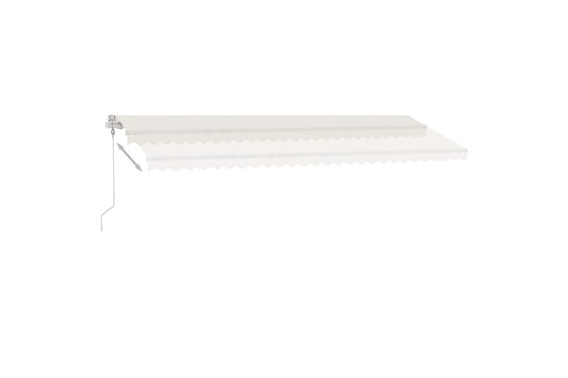 Frittstående automatisk markise 600x350 cm kremhvit - Krem - Hagemøbler - Solbeskyttelse - Markiser - Balkongmarkise