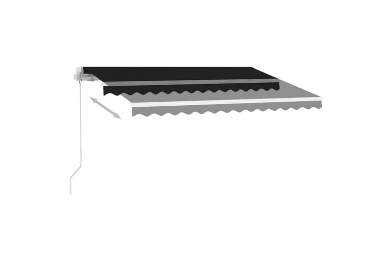 Frittstående manuell uttrekkbar markise 300x250 cm antrasitt - Antrasittgrå - Hagemøbler - Solbeskyttelse - Markiser - Balkongmarkise