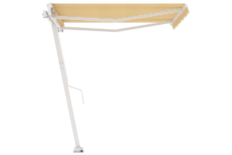Frittstående manuell uttrekkbar markise 300x250 cm - Gul - Hagemøbler - Solbeskyttelse - Markiser - Balkongmarkise