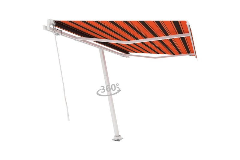 Frittstående manuell uttrekkbar markise 300x250 cm - Oransj - Hagemøbler - Solbeskyttelse - Markiser - Balkongmarkise