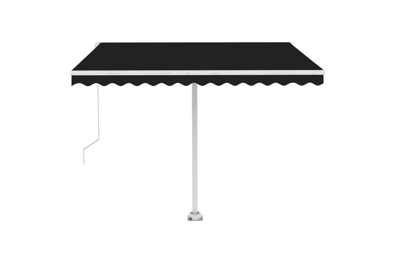 Frittstående manuell uttrekkbar markise 350x250 cm antrasitt - Antrasittgrå - Hagemøbler - Solbeskyttelse - Markiser - Balkongmarkise