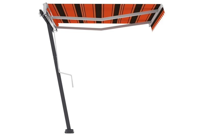Frittstående manuell uttrekkbar markise 350x250 cm oransje/b - Oransj - Hagemøbler - Solbeskyttelse - Markiser - Balkongmarkise