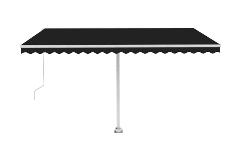 Frittstående manuell uttrekkbar markise 400x300 cm antrasitt - Antrasittgrå - Hagemøbler - Solbeskyttelse - Markiser - Balkongmarkise