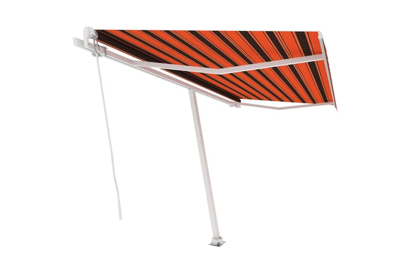 Frittstående manuell uttrekkbar markise 400x300 cm - Oransj - Balkongmarkise - Markiser - Terrassemarkise