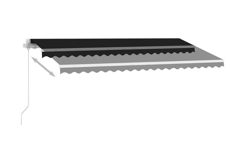 Frittstående manuell uttrekkbar markise 400x350 cm antrasitt - Antrasittgrå - Hagemøbler - Solbeskyttelse - Markiser - Balkongmarkise