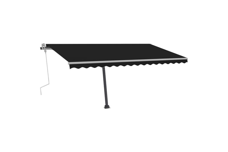 Frittstående manuell uttrekkbar markise 400x350 cm antrasitt - Antrasittgrå - Hagemøbler - Solbeskyttelse - Markiser - Balkongmarkise
