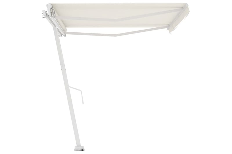Frittstående manuell uttrekkbar markise 400x350 cm kremhvit - Krem - Hagemøbler - Solbeskyttelse - Markiser - Balkongmarkise