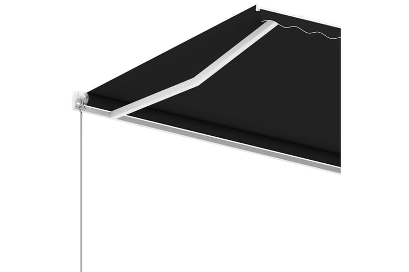 Frittstående manuell uttrekkbar markise 450x300 cm antrasitt - Antrasittgrå - Hagemøbler - Solbeskyttelse - Markiser - Balkongmarkise