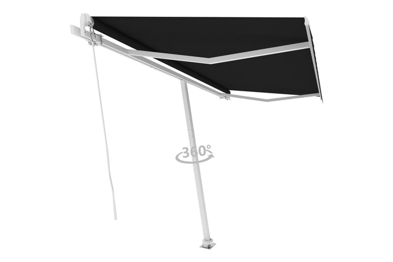 Frittstående manuell uttrekkbar markise 450x300 cm antrasitt - Antrasittgrå - Hagemøbler - Solbeskyttelse - Markiser - Balkongmarkise