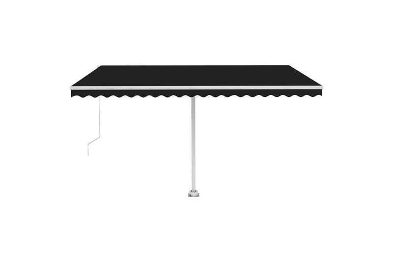 Frittstående manuell uttrekkbar markise 450x300 cm antrasitt - Antrasittgrå - Hagemøbler - Solbeskyttelse - Markiser - Balkongmarkise