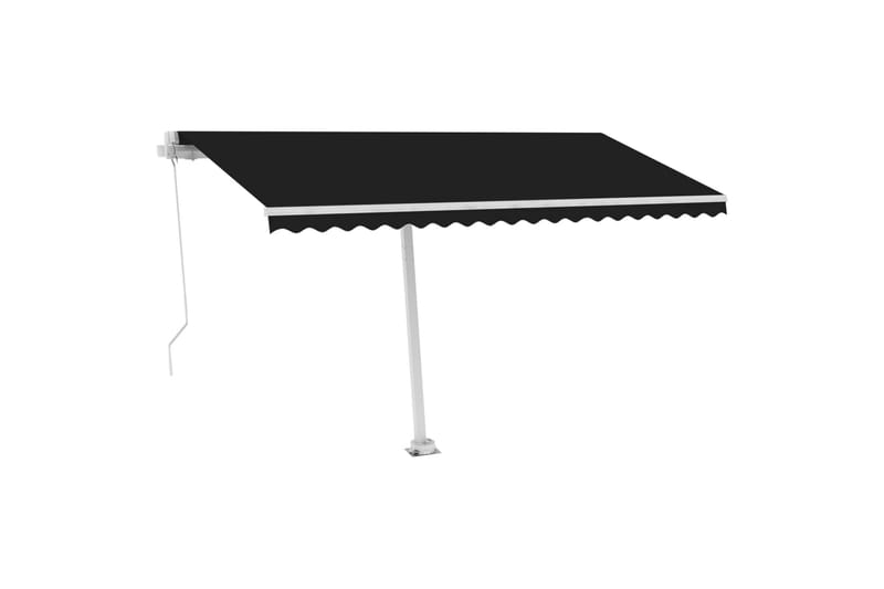 Frittstående manuell uttrekkbar markise 450x300 cm antrasitt - Antrasittgrå - Hagemøbler - Solbeskyttelse - Markiser - Balkongmarkise