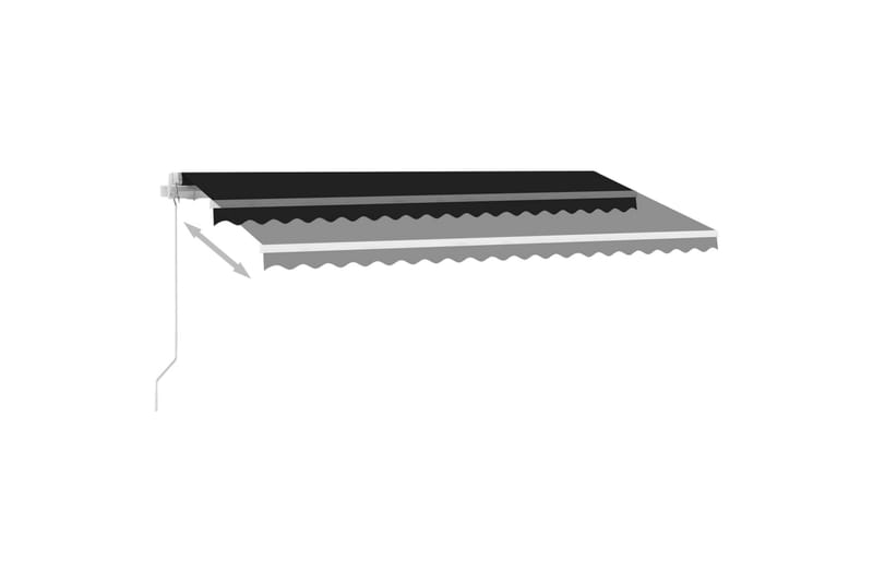 Frittstående manuell uttrekkbar markise 450x300 cm antrasitt - Antrasittgrå - Hagemøbler - Solbeskyttelse - Markiser - Balkongmarkise