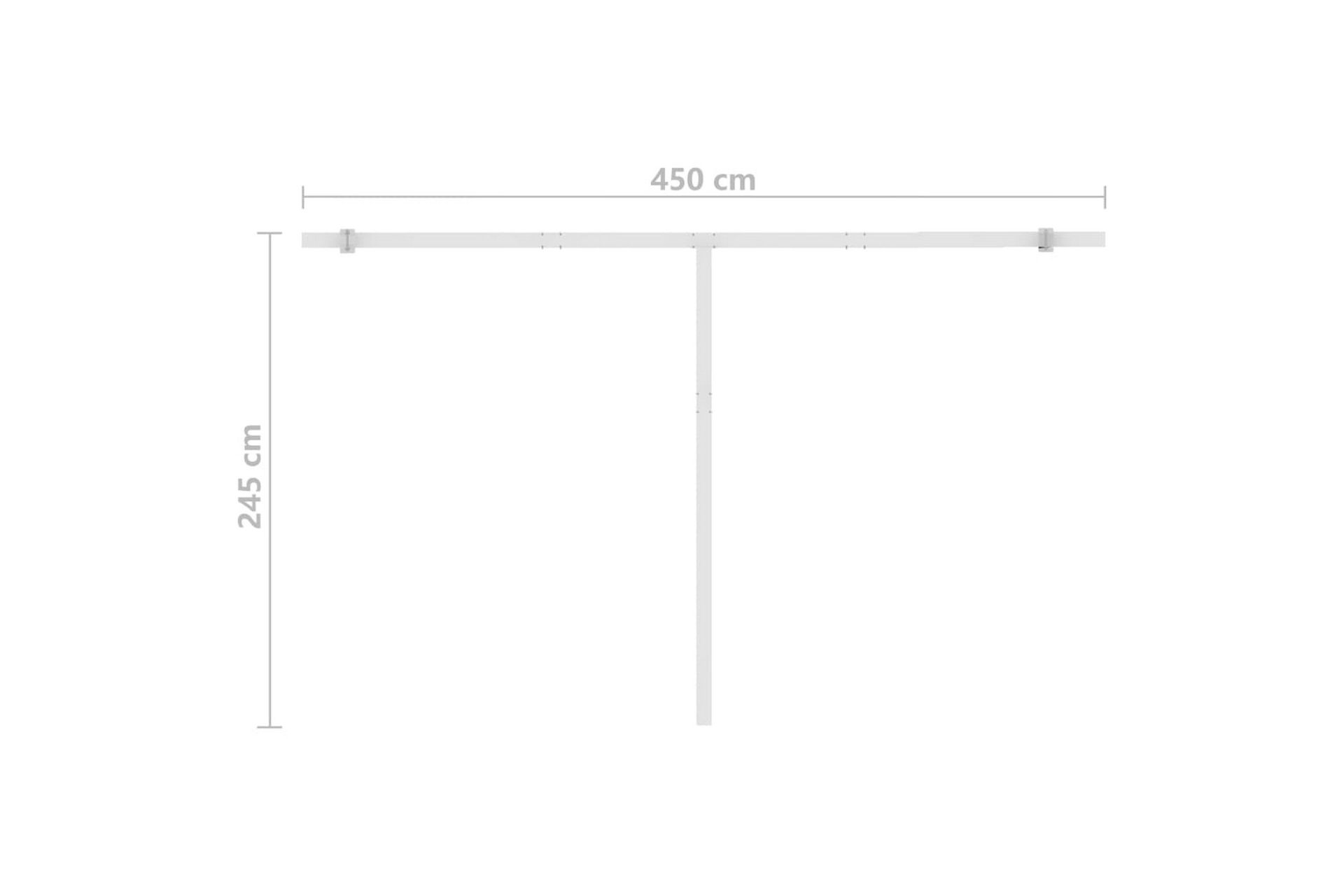 Frittstående manuell uttrekkbar markise 450x300 cm - Oransj - Hagemøbler - Solbeskyttelse - Markiser - Balkongmarkise