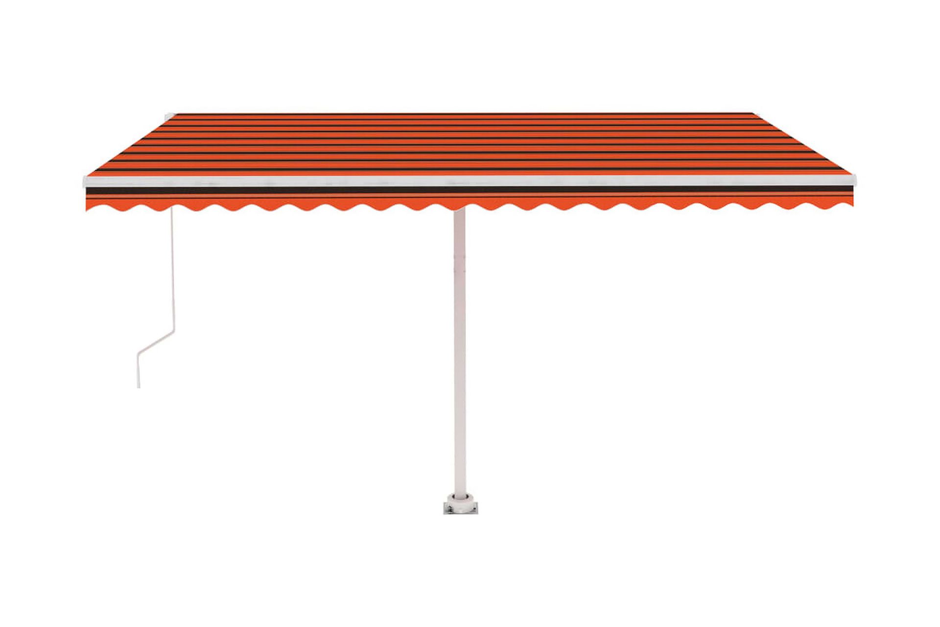 Frittstående manuell uttrekkbar markise 450x300 cm - Oransj - Hagemøbler - Solbeskyttelse - Markiser - Balkongmarkise