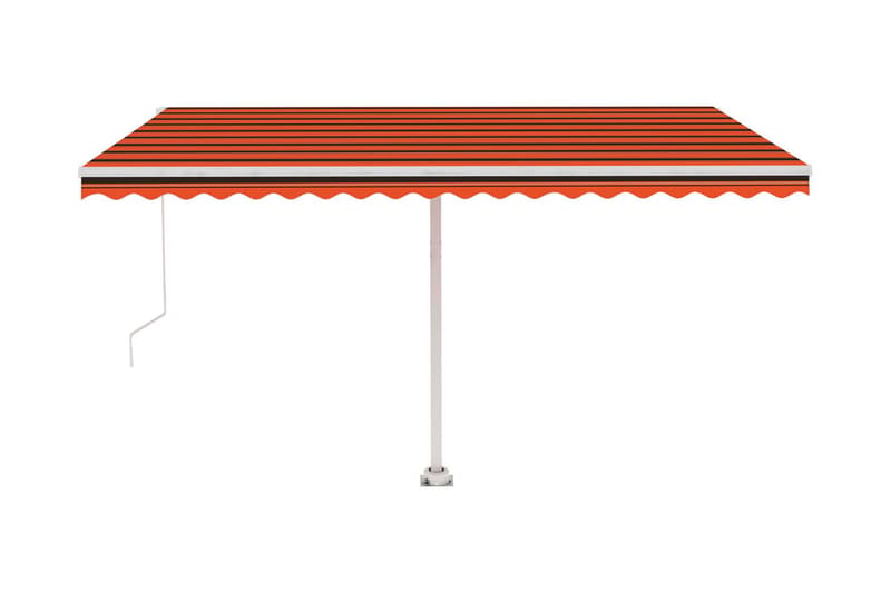 Frittstående manuell uttrekkbar markise 450x300 cm - Oransj - Hagemøbler - Solbeskyttelse - Markiser - Balkongmarkise