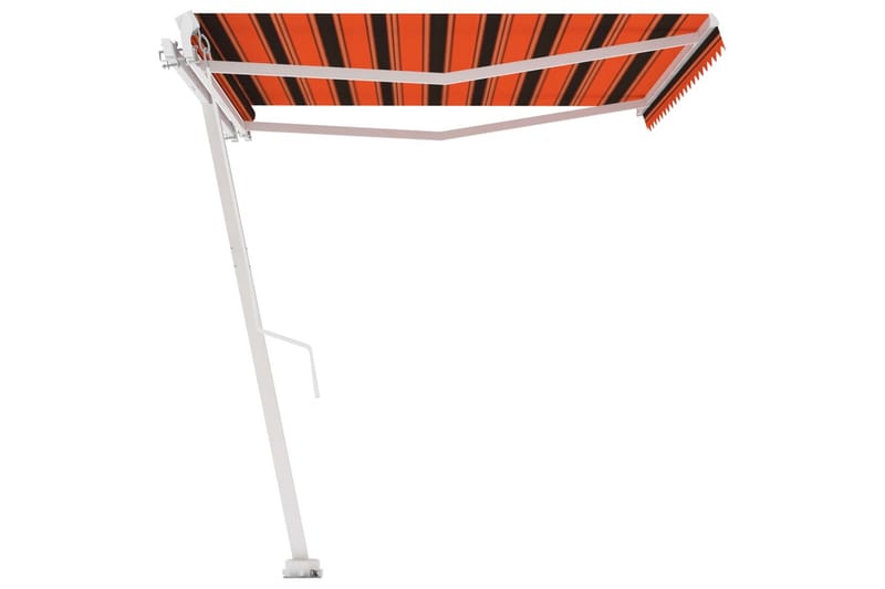 Frittstående manuell uttrekkbar markise 450x300 cm - Oransj - Balkongmarkise - Markiser - Terrassemarkise