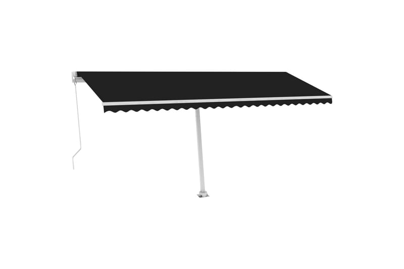 Frittstående manuell uttrekkbar markise 500x300 cm antrasitt - Antrasittgrå - Hagemøbler - Solbeskyttelse - Markiser - Balkongmarkise