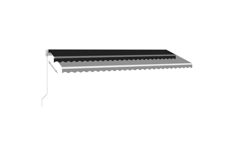 Frittstående manuell uttrekkbar markise 500x300 cm antrasitt - Antrasittgrå - Hagemøbler - Solbeskyttelse - Markiser - Balkongmarkise