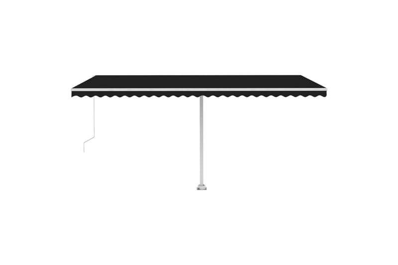 Frittstående manuell uttrekkbar markise 500x300 cm antrasitt - Antrasittgrå - Hagemøbler - Solbeskyttelse - Markiser - Balkongmarkise