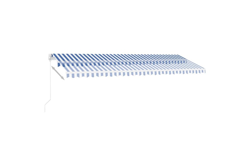 Frittstående manuell uttrekkbar markise 500x300 cm - Blå - Balkongmarkise - Markiser - Terrassemarkise