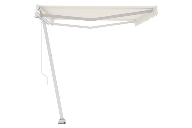 Frittstående manuell uttrekkbar markise 500x350 cm kremhvit - Krem - Hagemøbler - Solbeskyttelse - Markiser - Balkongmarkise