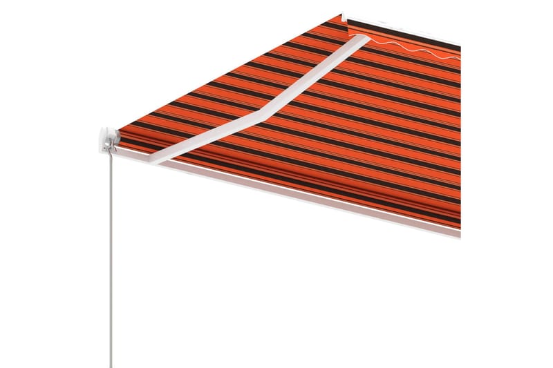 Frittstående manuell uttrekkbar markise 600x300 cm - Oransj - Hagemøbler - Solbeskyttelse - Markiser - Balkongmarkise