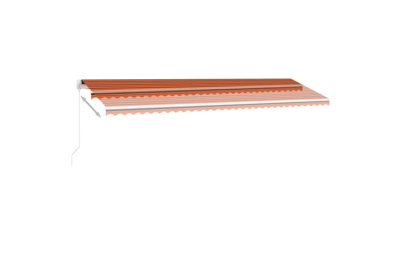 Frittstående manuell uttrekkbar markise 600x300 cm - Oransj - Hagemøbler - Solbeskyttelse - Markiser - Balkongmarkise