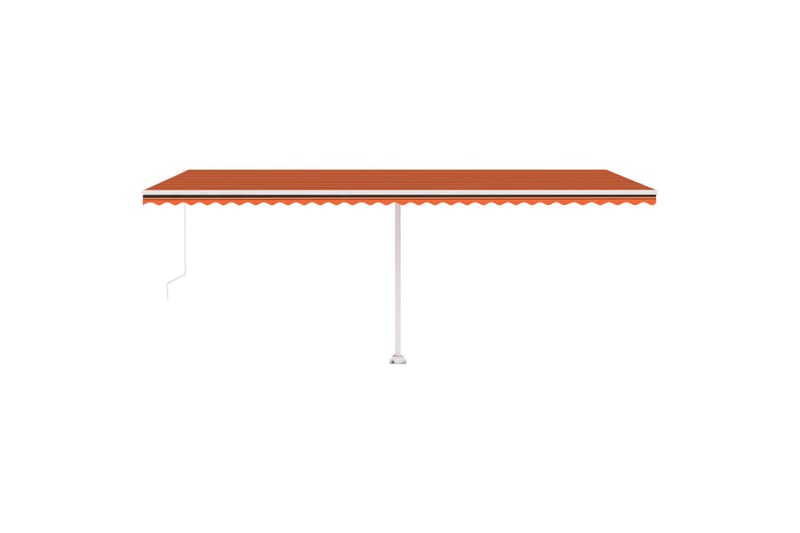 Frittstående manuell uttrekkbar markise 600x300 cm - Oransj - Hagemøbler - Solbeskyttelse - Markiser - Balkongmarkise
