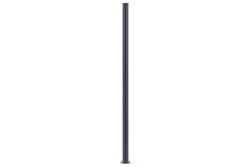 Gjerdestolper 2 stk mørkegrå 185 cm aluminium - Hagemøbler - Solbeskyttelse - Markiser - Balkongmarkise
