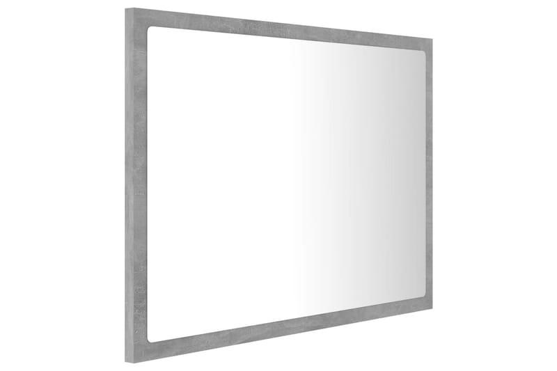 LED Baderomsspeil 60x8,5x37 cm sponplate betonggrå - Grå - Balkongmarkise - Markiser - Terrassemarkise