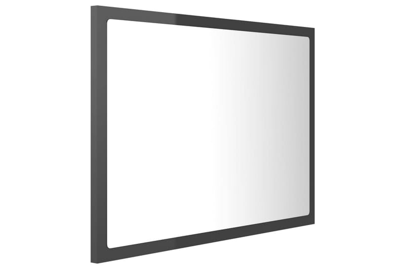 LED Baderomsspeil 60x8,5x37 cm sponplate høyglans grå - Grå - Balkongmarkise - Markiser - Terrassemarkise