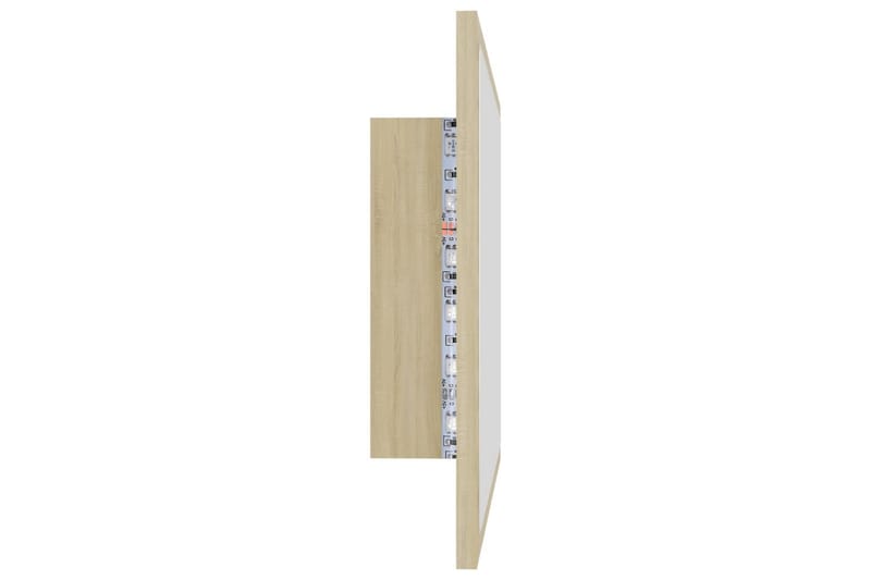 LED Baderomsspeil 60x8,5x37 cm sponplate sonoma eik - Brun - Hagemøbler - Solbeskyttelse - Markiser - Balkongmarkise