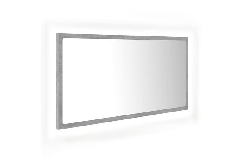 LED Baderomsspeil 90x8,5x37 cm sponplate betonggrå - Grå - Hagemøbler - Solbeskyttelse - Markiser - Balkongmarkise