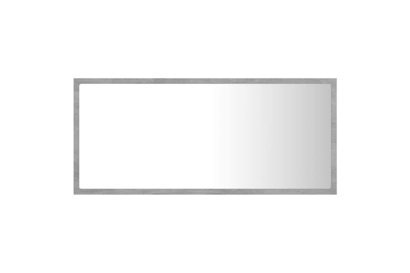 LED Baderomsspeil 90x8,5x37 cm sponplate betonggrå - Grå - Hagemøbler - Solbeskyttelse - Markiser - Balkongmarkise