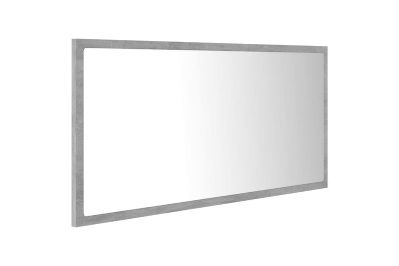LED Baderomsspeil 90x8,5x37 cm sponplate betonggrå - Grå - Hagemøbler - Solbeskyttelse - Markiser - Balkongmarkise