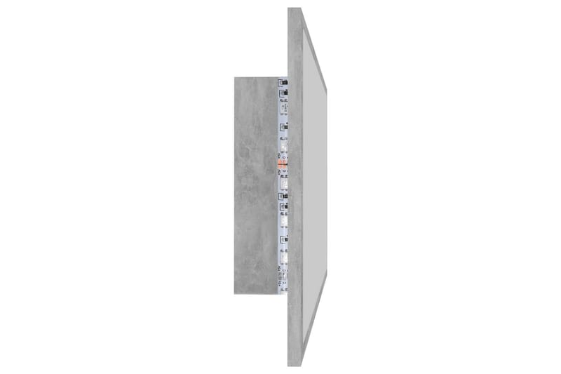 LED Baderomsspeil 90x8,5x37 cm sponplate betonggrå - Grå - Hagemøbler - Solbeskyttelse - Markiser - Balkongmarkise