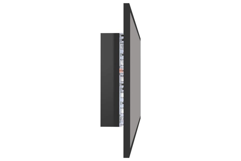 LED Baderomsspeil 90x8,5x37 cm sponplate høyglans grå - Svart - Balkongmarkise - Markiser - Terrassemarkise